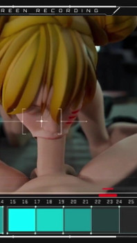 Fată sexy anime se bucură de penetrarea transgender în gură, fund și vagin.