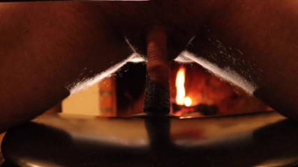 My little secret: Dildo in front of the fireplace