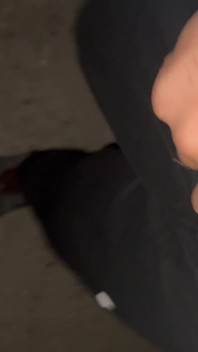 Teen Boy Night Flash Near City in Pantyhose