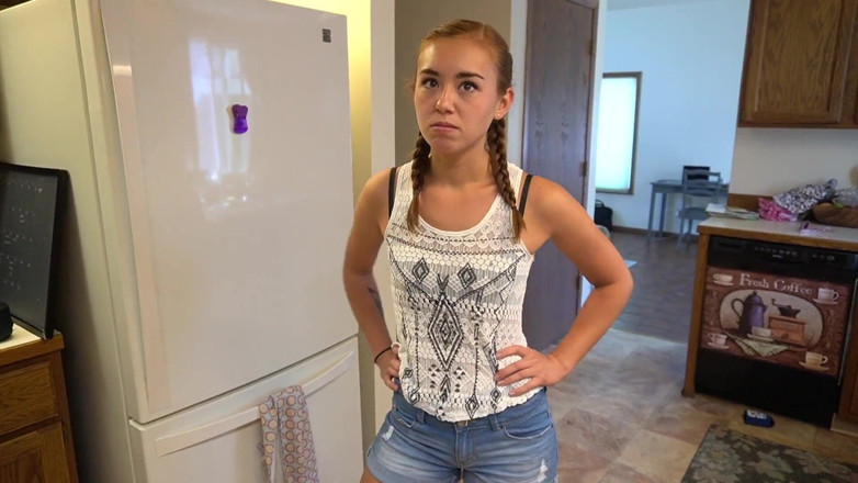 BrandiBraids: Naughty Stepdaughter Bribes Stepdad for Sex Lesson
