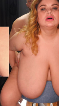 Bunda fodida de perto e peitos gigantes enormes tremendo de atritos