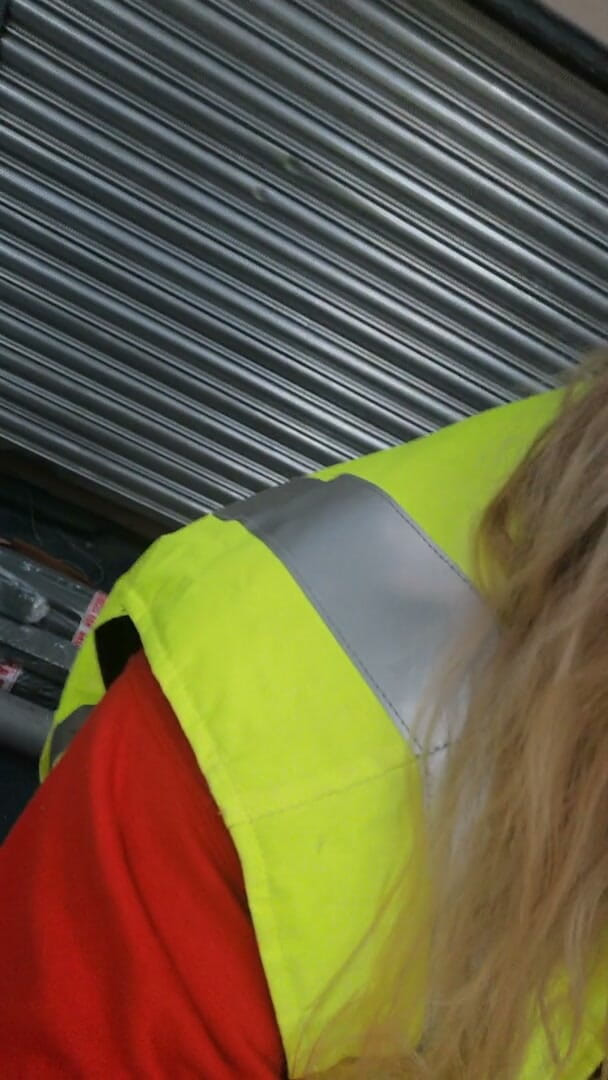 Kitty Queen: Kiity Queen Teasing and Showing off in the Warehouse. Blond...