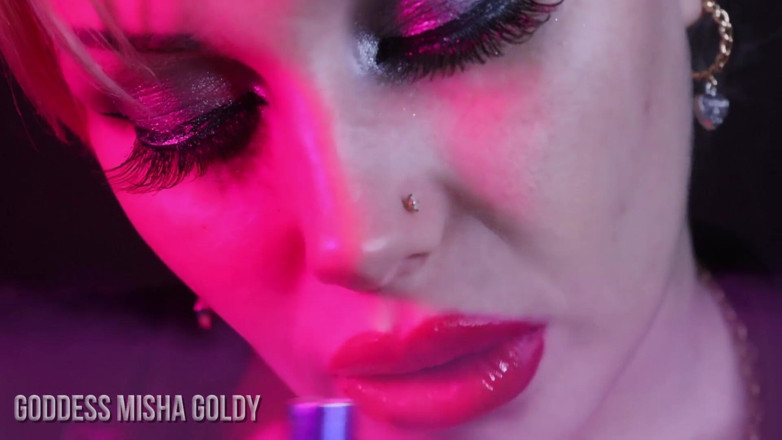 Goddess Misha Goldy: Je lippenverslaving herprogrameren in de machteloze Gooner!
