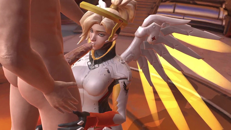 Wraith ward: Mercy blowjob. Overwatch parody