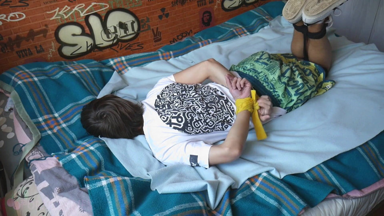 Ethan Alex: Alex struggles to break free, eventually gets milked