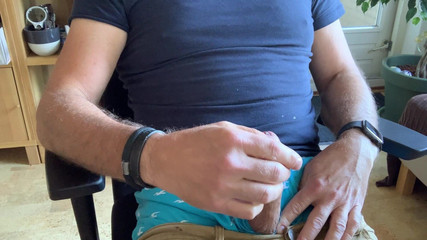 TJenner: Práce z domova Edging a Honění v My Boxers.