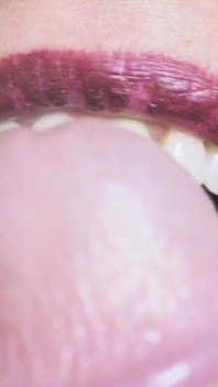 Sensual tongue blowjob