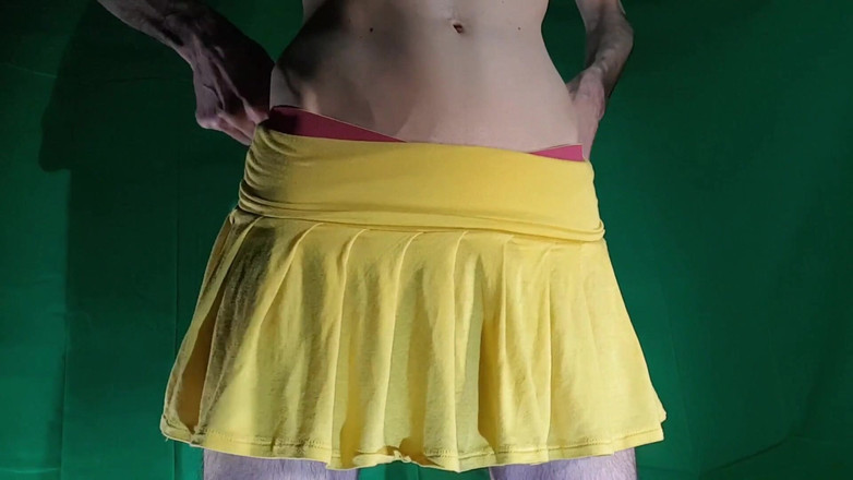 HeIsSooThin: Yellow Skirt with Yellow Shorts. the Free Cut.