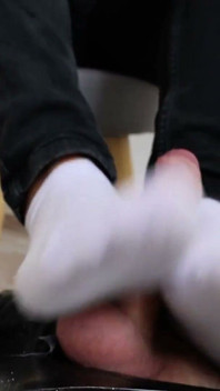 A Painter Too Curious: Mummified & Jerked off with My Socks - Mistress Julia
