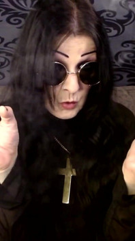 Halloween ozzy cosplay máy bay bà già hút thuốc