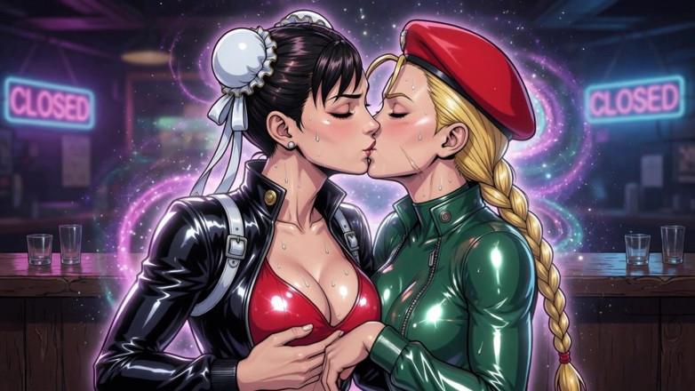 AI Porn: Cammy und chun li küssen ai
