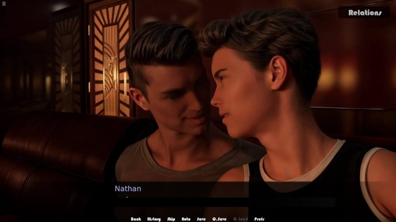 Future man: Two Gay Friends Having Fun in Theatre While Watching Movie