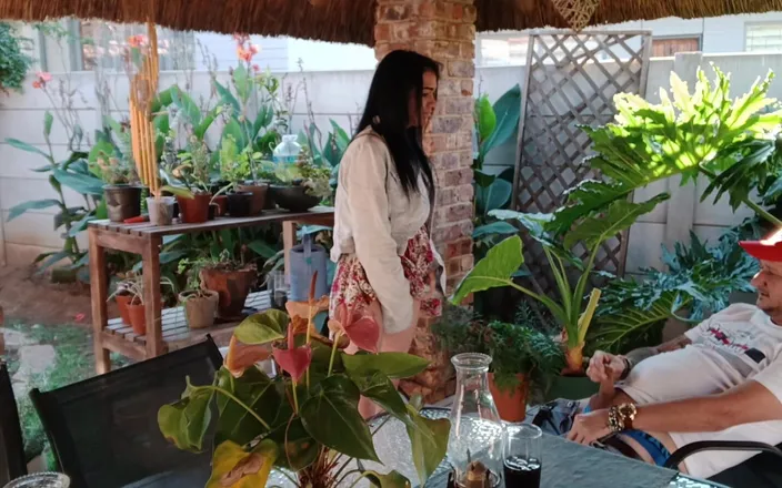 Bigjoefuckalott: Masturbating with My Neighbours Wife Outdoor on the Patio