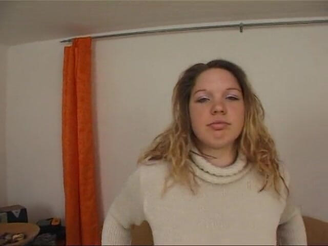 German Classic Porn videos: Nice chubby teen doing her first video