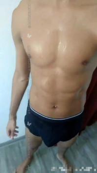 All in Sweat After Working Out.