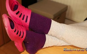 Dirty Socks & Slipper Tease – Worn Workout Look