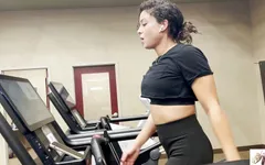 Sexy, fit girl gets picked up at the gym, brought home and fucked hard!