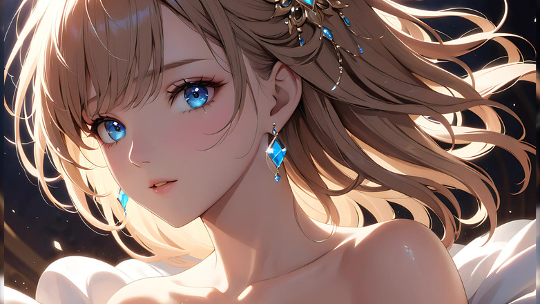 LustRender: Quiet Joy: uma linda jovem na luz mágica