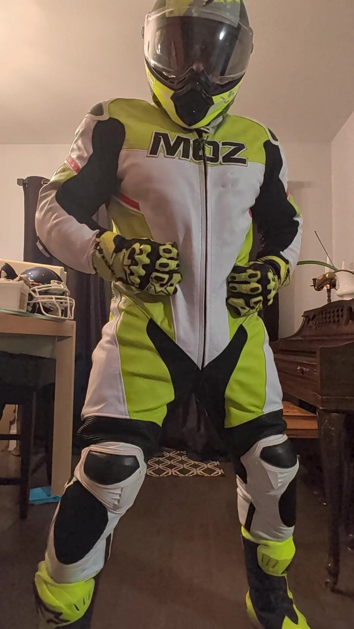 Bruiserwood: In Leather Motogp Suit After Gym