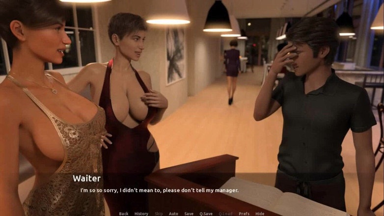 Dirty GamesXxX: A VISITA: Boquete arriscado debaixo da mesa em um restaurante...