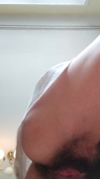 Sniff Hairy Pussy on Your Face! Naked Morning Stretching.