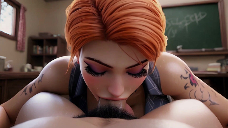 Total Sluts: Si cewek semok rambut merah 20 tahun lagi ngidam raksasa - deepthroat &amp;