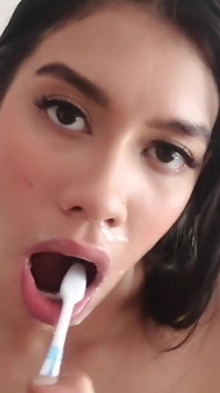 Nasty Cum Brushing and Cum Play