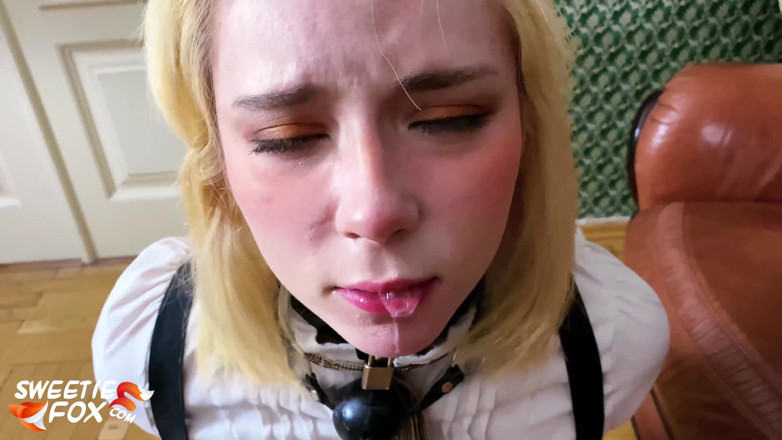 Sweetie Fox: Bondage babe deepthroat and hardcore pussy fuck - cumshot POV