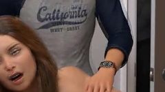 The East Block: Cuckold Boyfriend Shows off His Girl to the Maintenance Guy and the Landlord - Episode 2