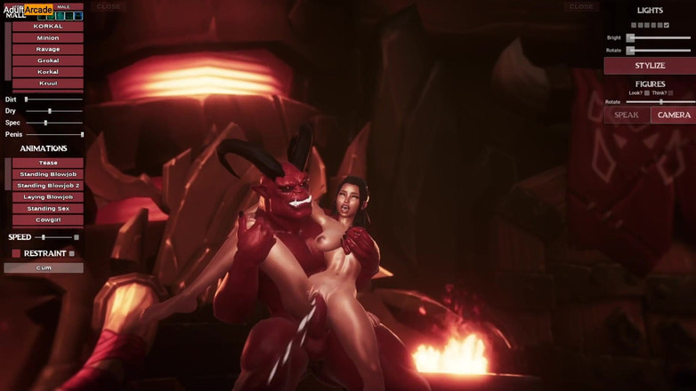 LewdArcade: Kitana Give Her Pussy to Monster - Orcslayers Game Kitana Nude...