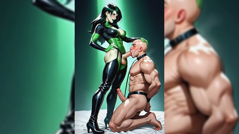 Croft TS: Shego Femboy, gorący kutas dostaje loda
