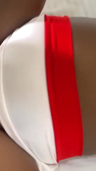 A Sweet Cumshot on a Blue Couch