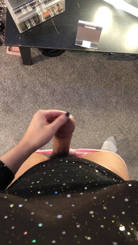 Swinging My Big Girl Cock Around