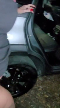 In the Parking Lot with Two Hot, Big-bootied Girls