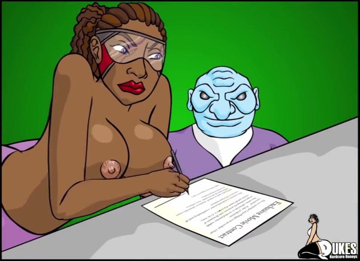 Dukes Hardcore Honeys: Grande rabo de negra super-herói capturado por alienígenas