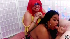 Maxine X - Two Girl Blowjob Watching Funny Videos! | Faphouse