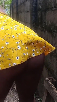Masturbating Outdoors in Sexy Short Skirt Moaning Cumming Hard