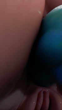 Curvilínea Mei enormes mamas purple toy anal gape stretch &sperm belly inflation - 3D Rule34 Animation