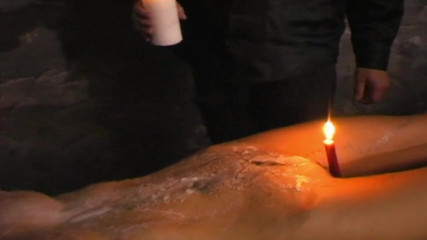 Genuine XXX: Submissive BDSM slave Claire endures tit busting hot candle wax...