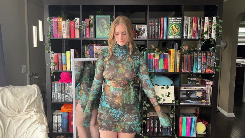 Nerdy Nympho: Váy đen và trắng trong suốt thử trên haul