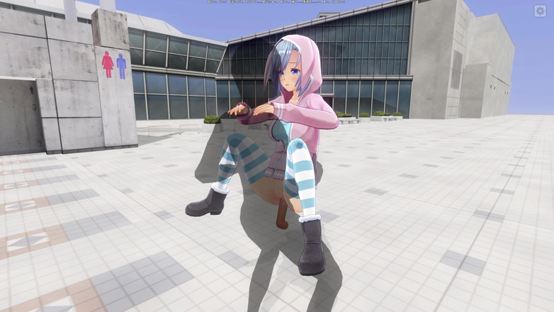 H3DC: 3D HENTAI. Cute girlfriend fucks on the roof of the...
