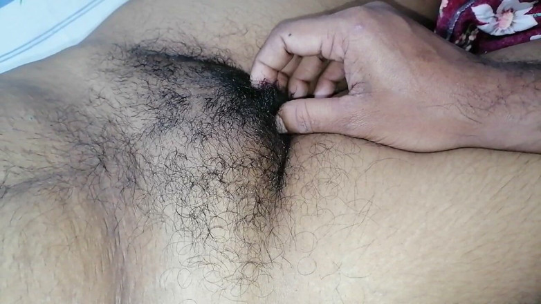 Sweety In Bed: Natural Hairy Asian Boobs Close up