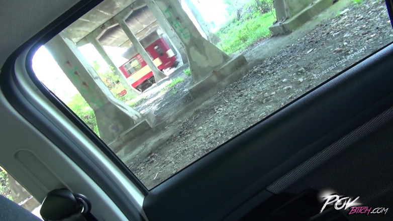 POV Bitch: Zrzka tvrdě šuká v autě s cizincem