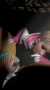 Spider Gwen pik zuigen