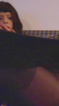 Sexy Crossdresser Pull Out Pantyhose