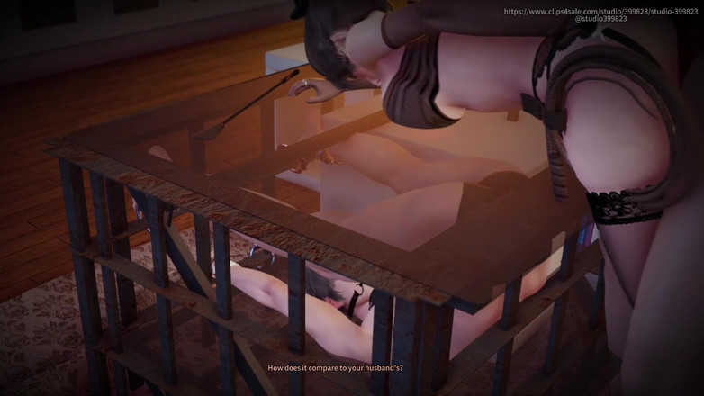 Asdfghjl2025: B033 Suami Ntr dikunci dalam sangkar oleh isteri untuk menontonnya...