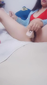 Babe Hana Fucking Her Tiny Pussy Hole by Dildo