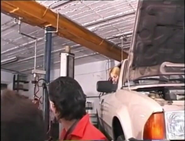 Genuine XXX: Crazy cum sluts fuck team of mechanics part 1