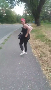 The Biggest Slut in Alsace Shows Her Ass in the Street C in Front of Passers-by