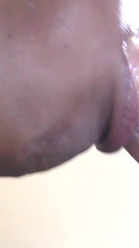 Ebony’s Greedy Mouth Full of Sperm and She Swallows